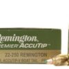 Remington Premier Varmint Ammunition 22-250 Remington 50 Grain AccuTip Boat Tail 500 rounds
